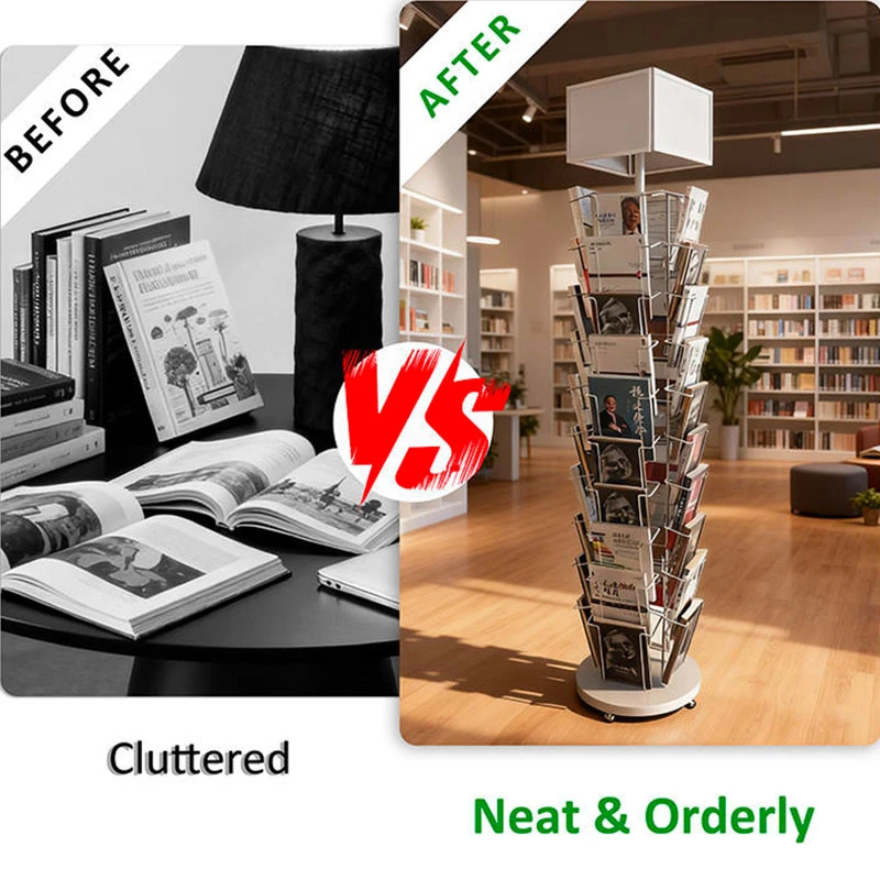 floor spinner book display stand storage feature floor spinner book display stand storage feature
