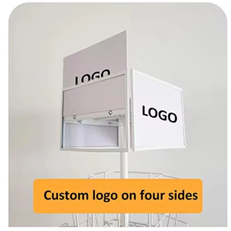 floor spinner book stand logo detail floor spinner book stand logo detail